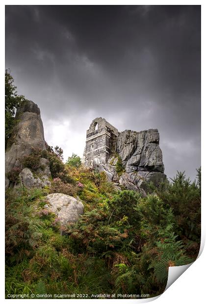 The mysterious atmospheric 15th century Roche Rock Print by Gordon Scammell