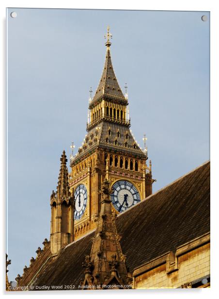 Big Ben clock face Acrylic by Dudley Wood