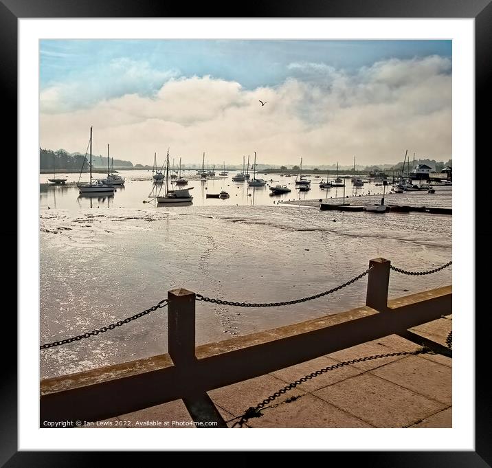 Late Afternoon on the River Deben Framed Mounted Print by Ian Lewis