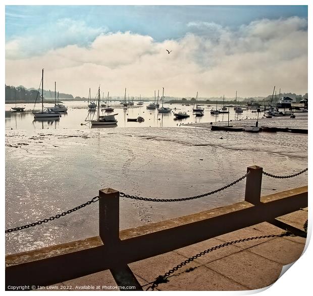 Late Afternoon on the River Deben Print by Ian Lewis