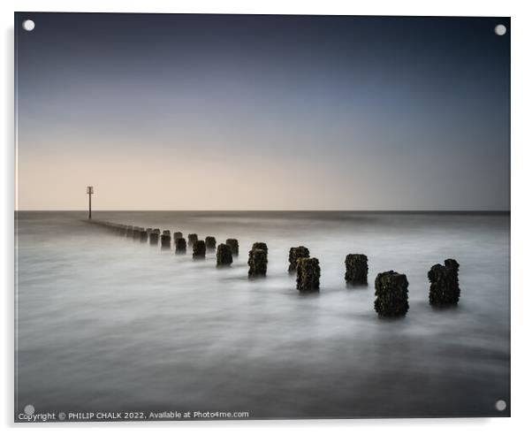 Bridlington beach scene 713 Acrylic by PHILIP CHALK