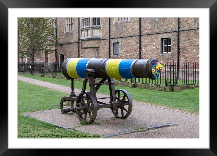 The cannon Ukrainan colours. Framed Mounted Print by Clive Wells