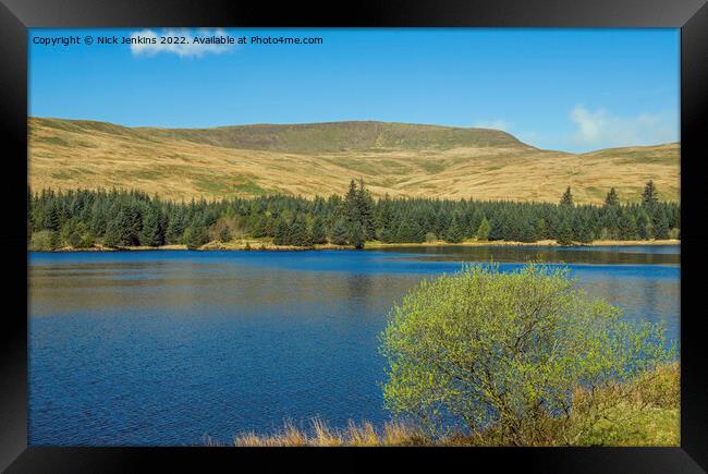 Fan Fawr and Beacons Reservoir Brecon Beacons Framed Print by Nick Jenkins