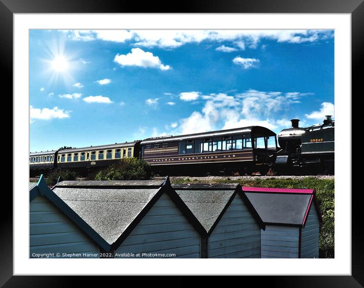 Majestic Steam Train Journey Framed Mounted Print by Stephen Hamer