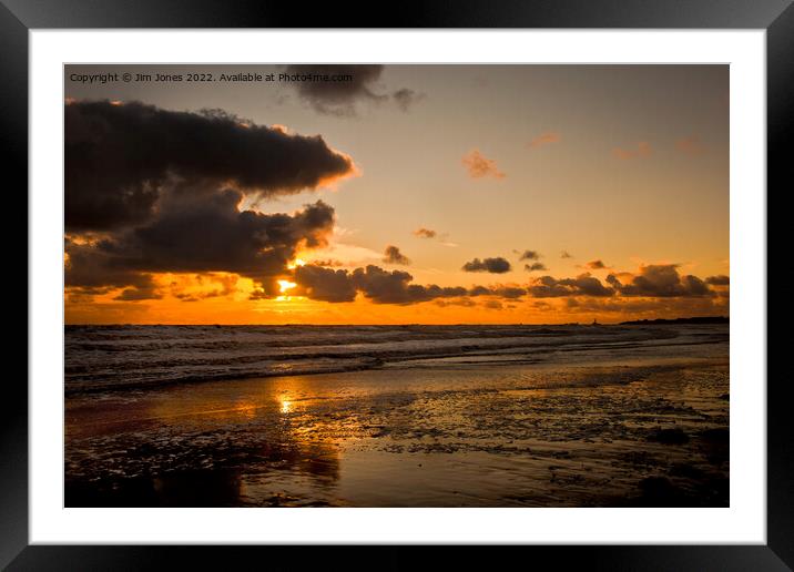 Seaside Sunrise Framed Mounted Print by Jim Jones