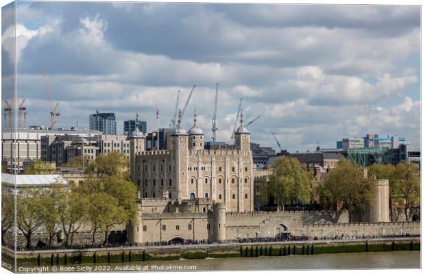 Her Majesty's Royal Palace and Fortress of the Tower of London Canvas Print by Rose Sicily