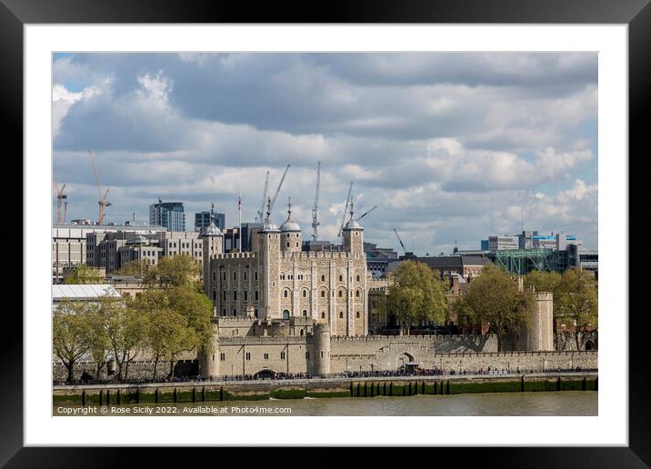 Her Majesty's Royal Palace and Fortress of the Tower of London Framed Mounted Print by Rose Sicily