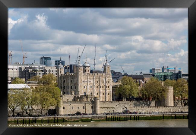 Her Majesty's Royal Palace and Fortress of the Tower of London Framed Print by Rose Sicily
