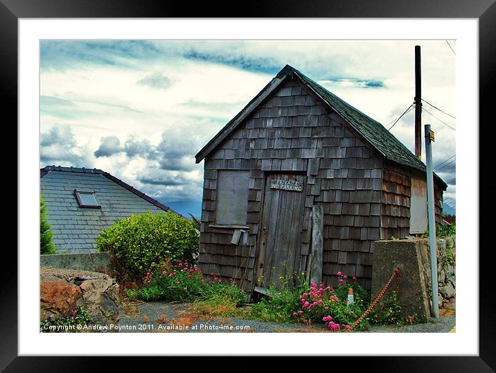 Weathered Shed Framed Mounted Print by Andrew Poynton