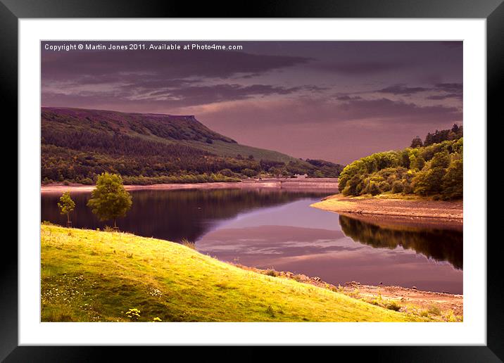 Ladybower Reservoir Reflections Framed Mounted Print by K7 Photography