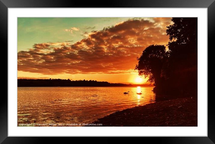 Bishopsteignton sunset, Devon Framed Mounted Print by Timothy Finlan