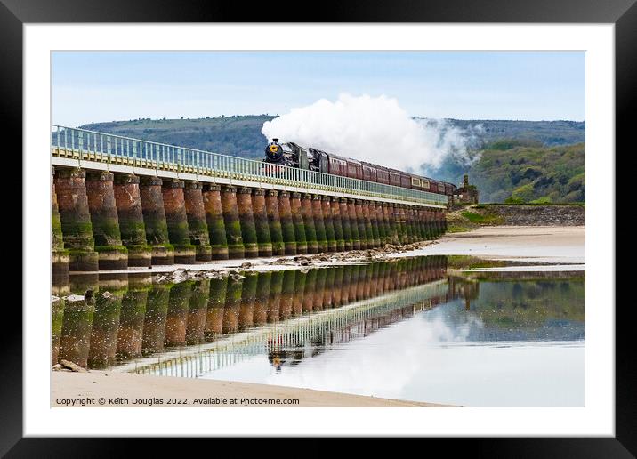 The Great Britain XIV steam tour on the Kent Viaduct, 27 April 2 Framed Mounted Print by Keith Douglas