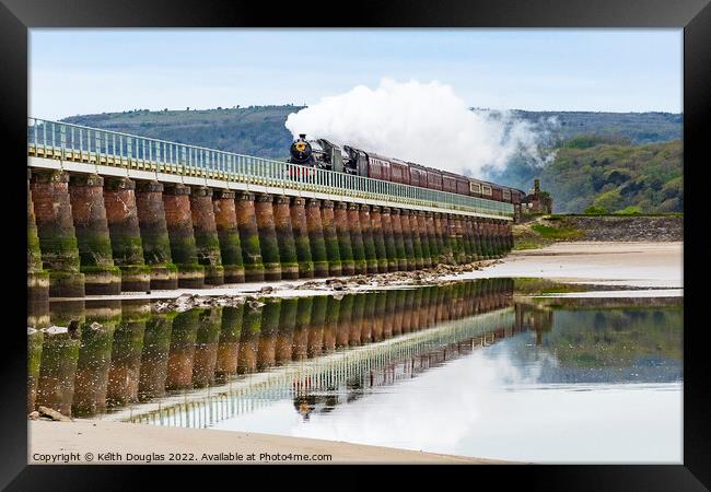 The Great Britain XIV steam tour on the Kent Viaduct, 27 April 2 Framed Print by Keith Douglas