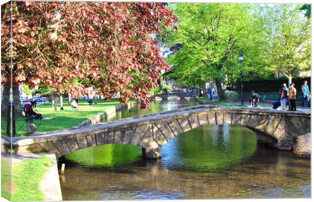 The Scenic Beauty of Bourton on the Water Canvas Print by Andy Evans Photos