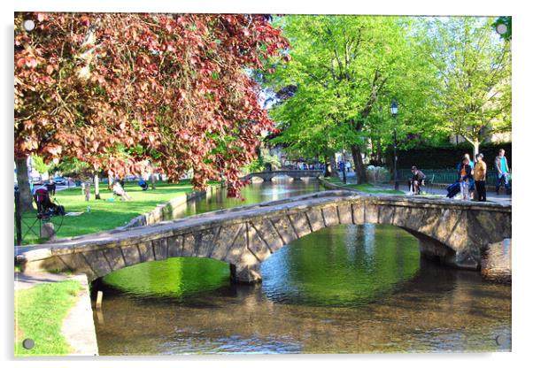 The Scenic Beauty of Bourton on the Water Acrylic by Andy Evans Photos