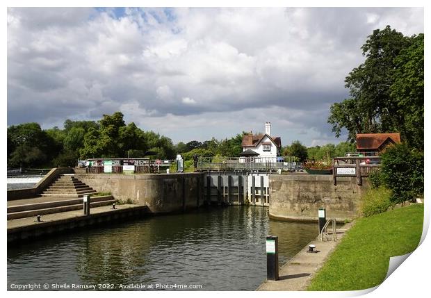 Goring Lock Print by Sheila Ramsey