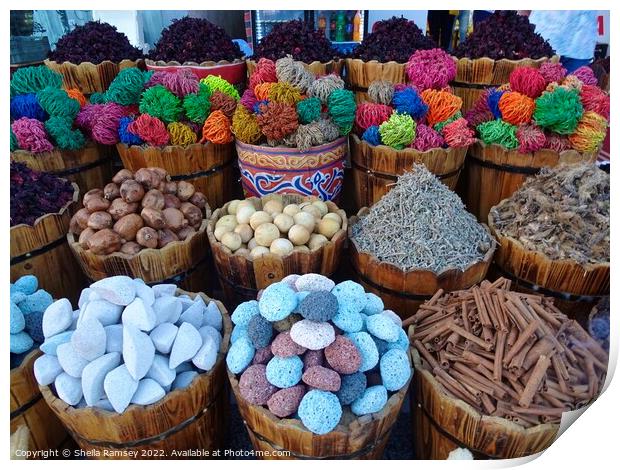 Market Sharm el Sheikh Print by Sheila Ramsey