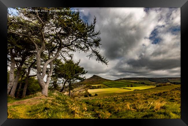 A walk to Roseberry Topping  Framed Print by keith sayer