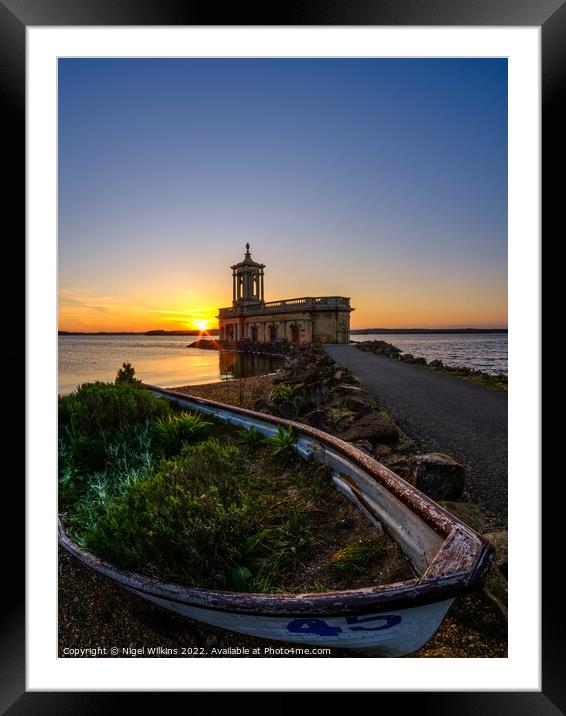 Normanton Church Sunset Framed Mounted Print by Nigel Wilkins