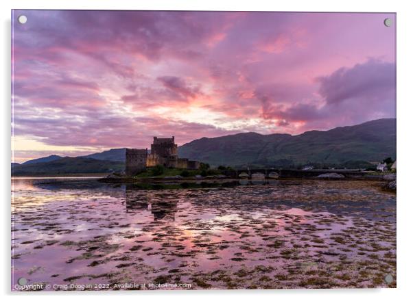 Eilean Donan Sunset - Scotland Acrylic by Craig Doogan