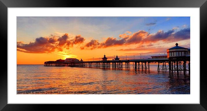 North Pier Sunset Framed Mounted Print by Michele Davis