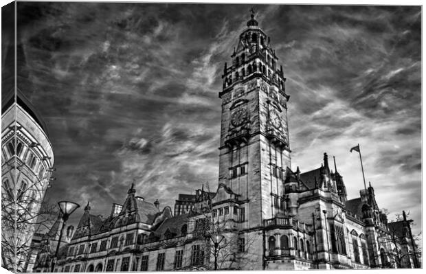  Sheffield Town Hall, South Yorkshire  Canvas Print by Darren Galpin
