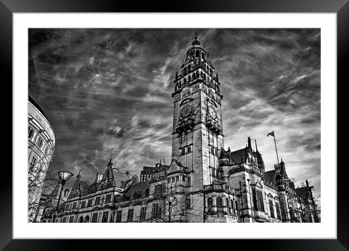  Sheffield Town Hall, South Yorkshire  Framed Mounted Print by Darren Galpin