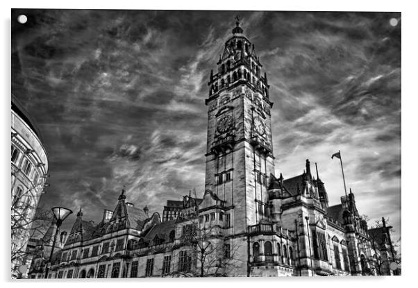  Sheffield Town Hall, South Yorkshire  Acrylic by Darren Galpin