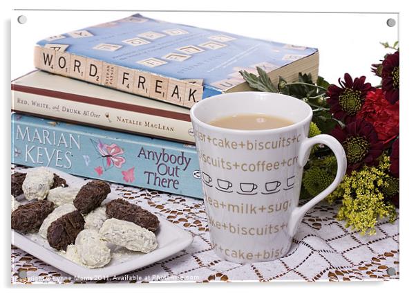 Tea Break Acrylic by Lynne Morris (Lswpp)