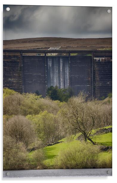 Baiting's Reservoir Dam Wall  Acrylic by Glen Allen