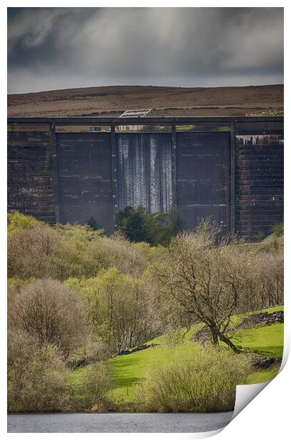 Baiting's Reservoir Dam Wall  Print by Glen Allen