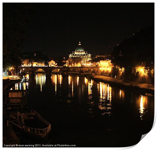 Rome by night Print by Sean Wareing