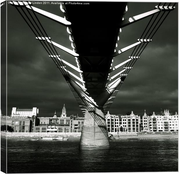 The Millennium Bridge Canvas Print by Andy Linden