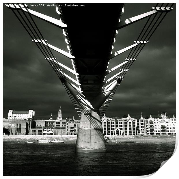 The Millennium Bridge Print by Andy Linden