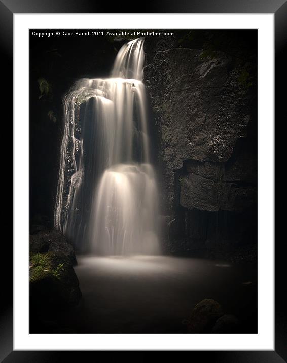 Lumsdale Valley Top Waterfall Framed Mounted Print by Daves Photography