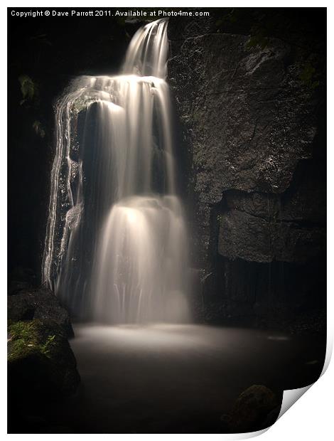 Lumsdale Valley Top Waterfall Print by Daves Photography
