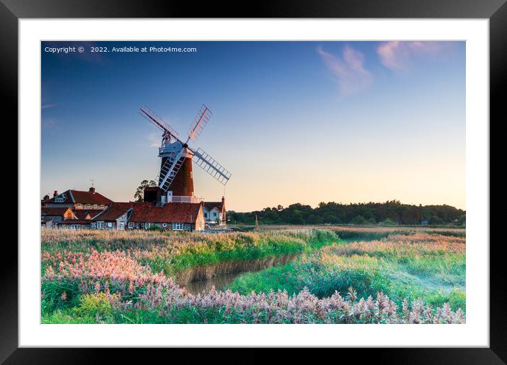 Cley Windmill in North Norfolk, UK at sunset Framed Mounted Print by Richard O'Donoghue