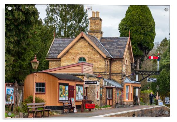 Hampton Loade train station on the Severn Valley R Acrylic by Richard O'Donoghue