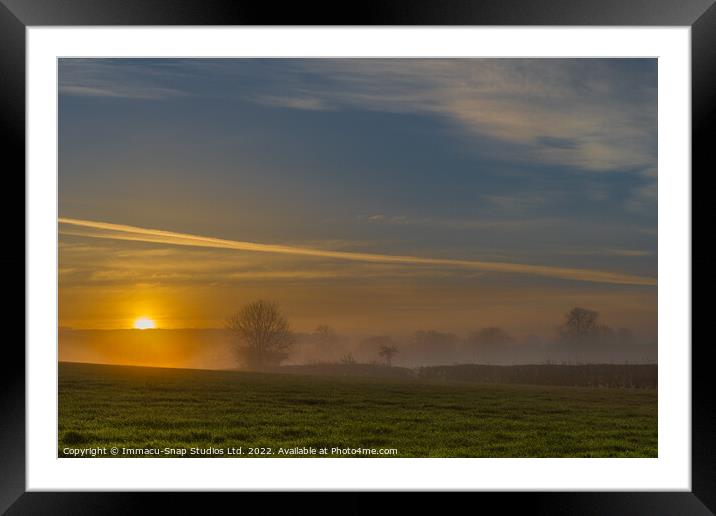 Misty Sunrise Framed Mounted Print by Storyography Photography