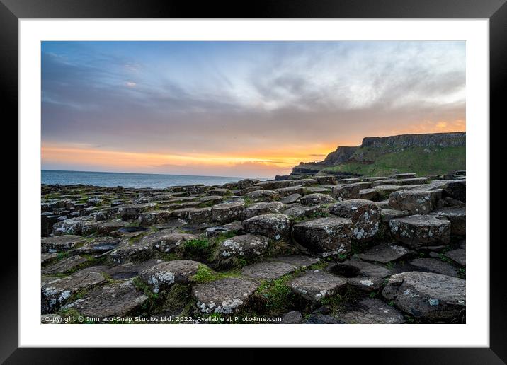 Sunrise at Giant's Causway Framed Mounted Print by Storyography Photography