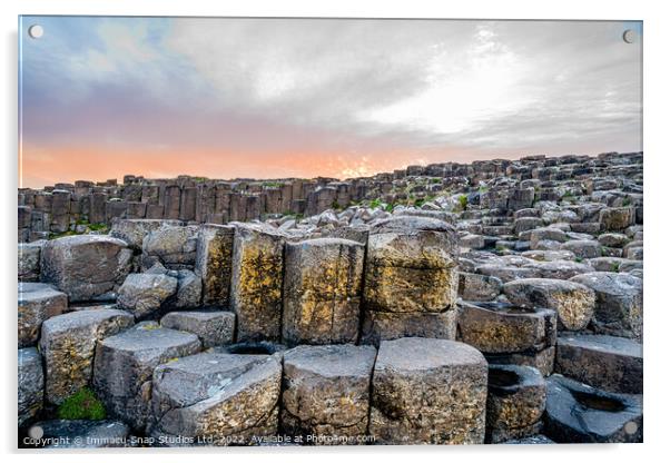 Dawn At The Giant's Causway Acrylic by Storyography Photography