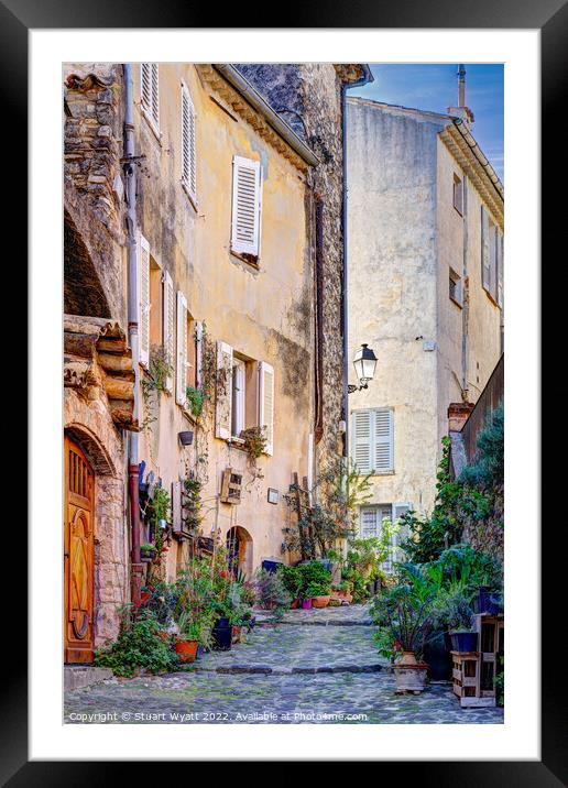 Street Scene Provence Framed Mounted Print by Stuart Wyatt