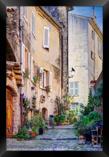 Street Scene Provence Framed Print by Stuart Wyatt
