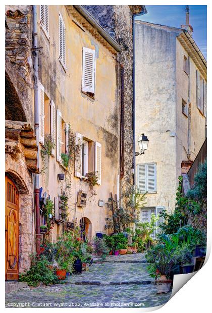 Street Scene Provence Print by Stuart Wyatt