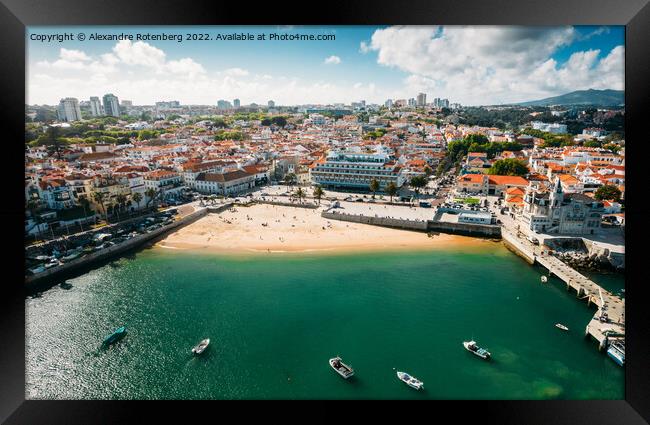 Aerial view of Cascais bay, Portugal Framed Print by Alexandre Rotenberg