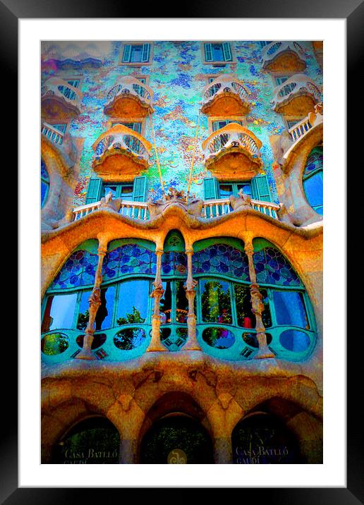 Casa Batllo Barcelona Spain Framed Mounted Print by Andy Evans Photos