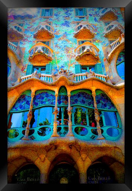 Casa Batllo Barcelona Spain Framed Print by Andy Evans Photos