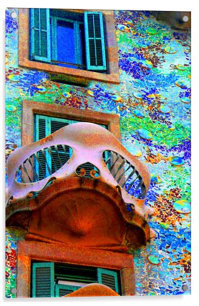 Casa Batllo Barcelona Spain Acrylic by Andy Evans Photos