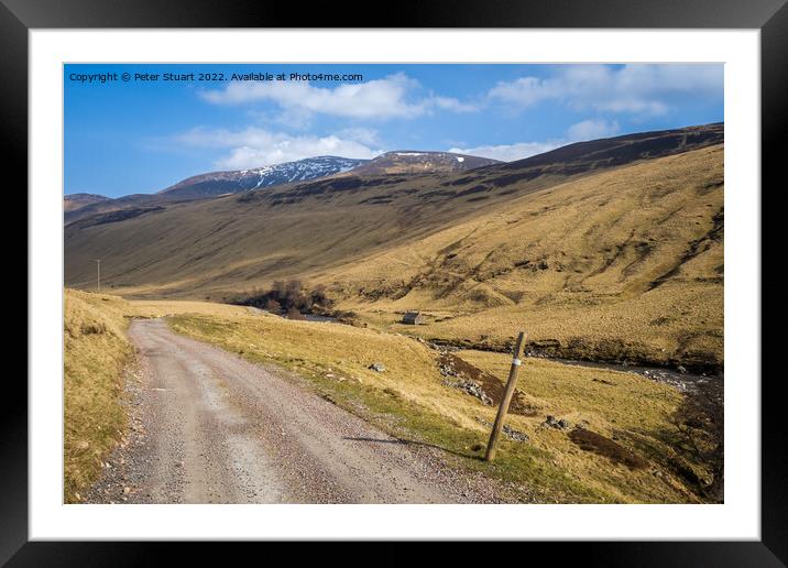 Glen Tilt is a special valley in the Cairngorms of Scotland. Framed Mounted Print by Peter Stuart