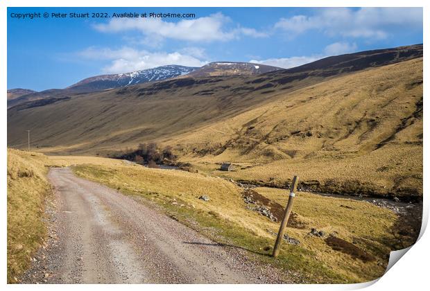 Glen Tilt is a special valley in the Cairngorms of Scotland. Print by Peter Stuart